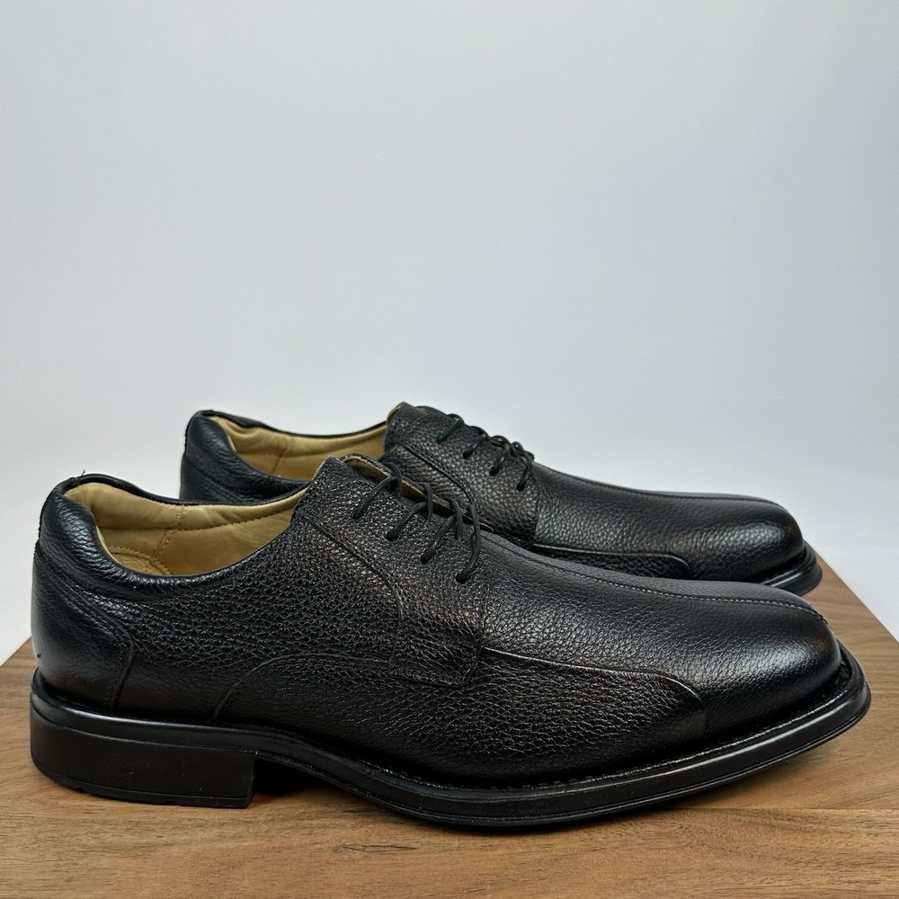 New NIB Mens Belvedere Bay Bridge Oxfords Leather Black Dress Shoes Size 14 D
